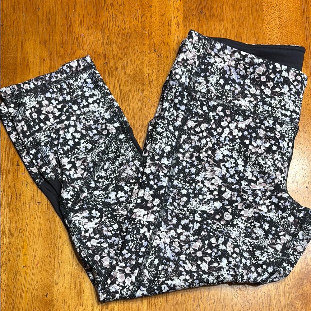 lululemon athletica Black Floral Leggings